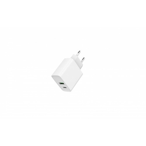 Ładowarka PowerDelivery USB-A USB-C 20W Biała-10549252