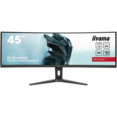 Monitor 45 cali G-Master GCB4580DQSN-B1, VA,DQHD,165HZ,USB-C-DOCK,RJ45,32:9, 1500R,450cd/m2,3000:1,0.8ms,3xUSB,2xHDMI,1xDP,2x3W,PowerDelivery-90W