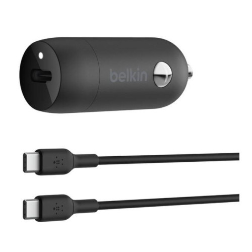 Ładowarka samochodowa 30W PD PPS Czarna + Kabel USB-C