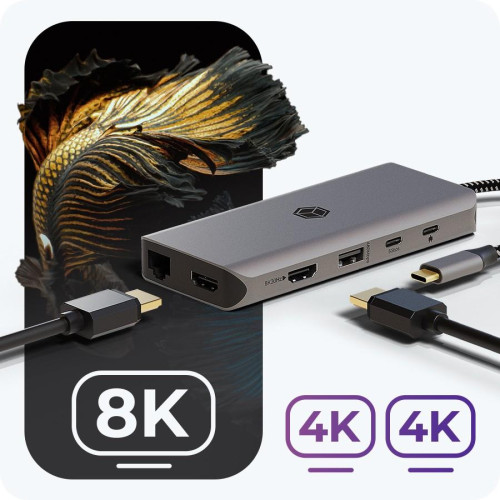 Stacja dokująca IB-DK4061-CPD 12w1,2xHDMI, PD 100W-10552142