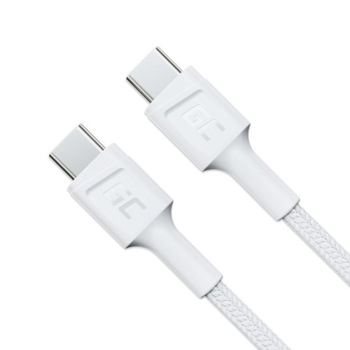 Kabel GC PowerStream USB-C do USB-C 30 cm, PD 60W, QC 3.0, biały-10552268