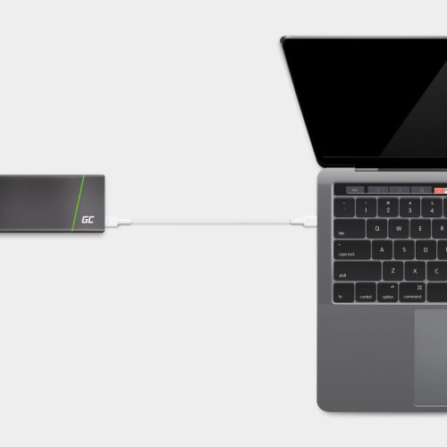 Kabel GC PowerStream USB-C do USB-C 30 cm, PD 60W, QC 3.0, biały-10552269