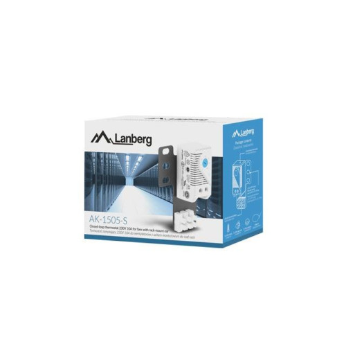  Termostat zamykający AK-1505-S 10A Do szaf z uchem montażowym i kostką elektryczną Szary-1055354