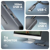 HMC-5H8K Wieloportowy hub 2x USB-A, 1x USB-C, 8K HDMI, USB 3.2 Gen 1 hub, PD 100W, 15cm USB-C kabel-10632839