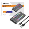 QOLTEC OBUDOWA NA DYSK M.2 SSD | SATA | NVME | RGB LED | USB-C | 4TB-10689706