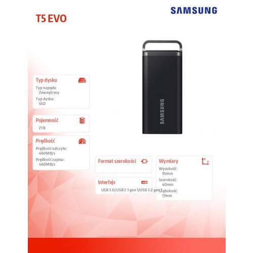 Dysk zewnętrzny SSD Portable T5 EVO 2TB USB3.2 GEN.1 czarny-10633119
