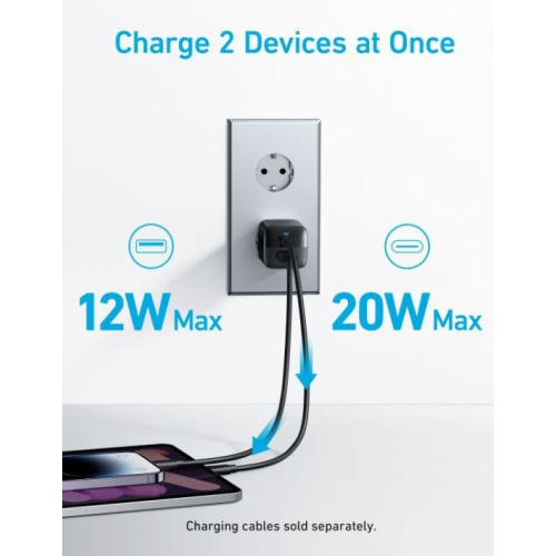 Ładowarka sieciowa 323 33W 1xUSB-A 1xUSB-C czarna-10634552