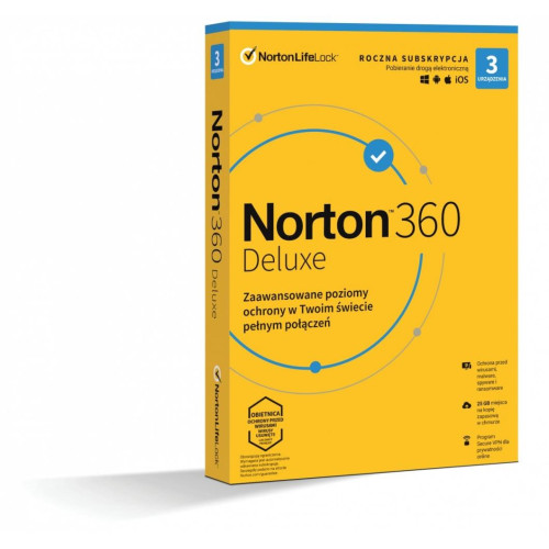 *Norton 360 DELUX 25GB PL 1U 3Dvc 1Y 21408734 -1071350