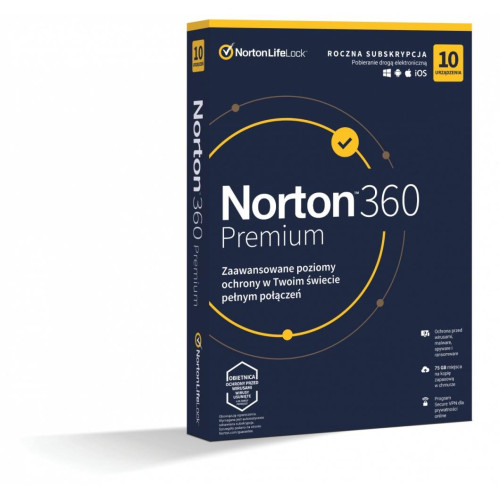 *Norton 360 PREMIUM 75GB PL 1U 10Dvc 1Y 21408749 -1071352