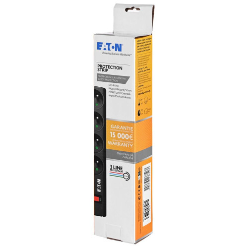 Listwa przeciwprzepięciowa EATON PS4F (4 x UTE; 10 A; kolor czarny)-10796161