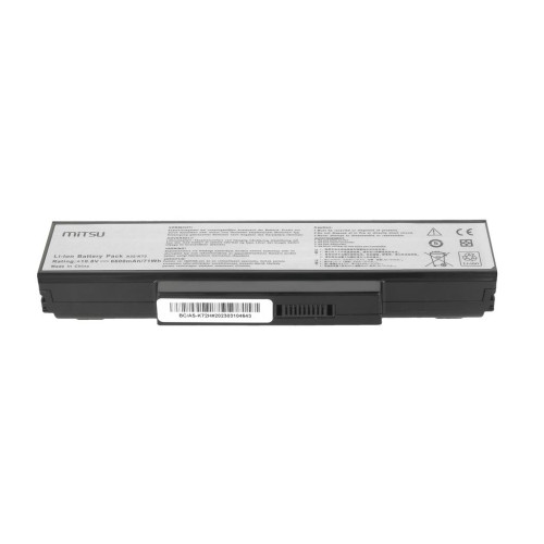 Bateria Mitsu do Asus K72, K73, N73, X77 (6600mAh)-10846291