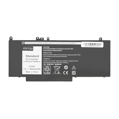 Bateria Mitsu do Dell Latitude E5450, E5550 - 7.4V-10847906