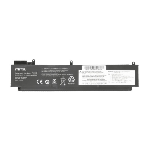 Bateria Mitsu do Lenovo ThinkPad T460s, T470s - tylna bateria-10850100