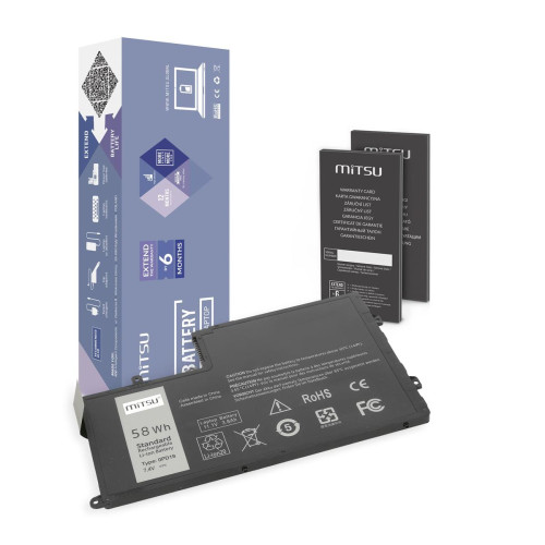 Bateria Mitsu do Dell Inspiron 15 (5542), 14 (5445) - 7.4V-8144833