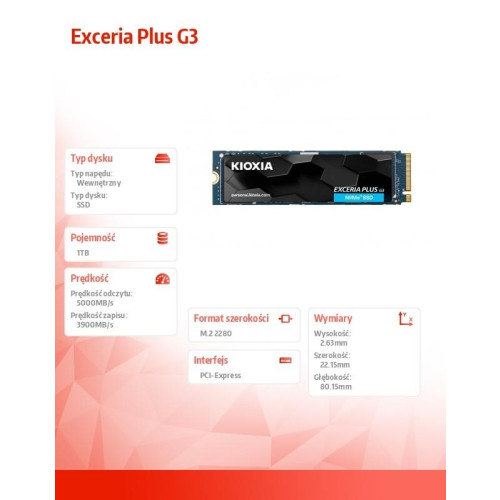 Dysk SSD Exceria Plus G3 1TB NVMe-10855552