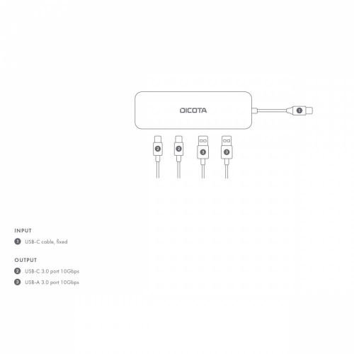Hub USB-C 4 w 1 Highspeed Hub 10Gbps-10859673