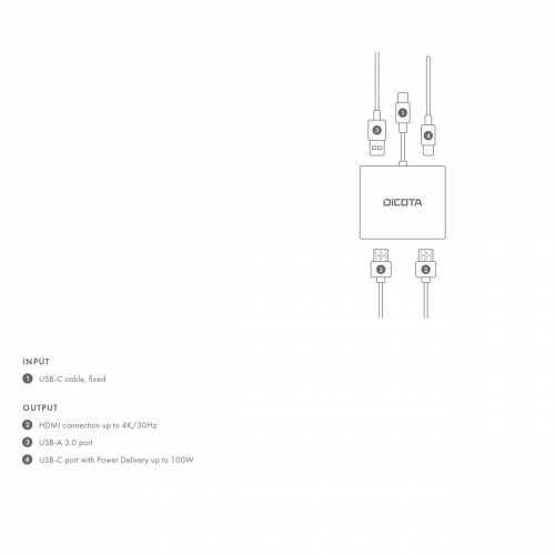 Stacja dokująca USB-C Portable 4-in-1 D ock 4K 2xHDMI 100W PD-10859680