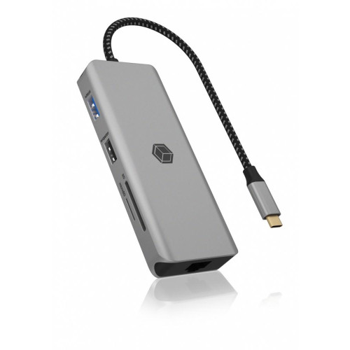 Stacja dokująca IB-DK4012-CPD 9w1, 2x HDMI, 4K60Hz, 3xUSB, 100W PD,LAN, Czytnik kart-10859798