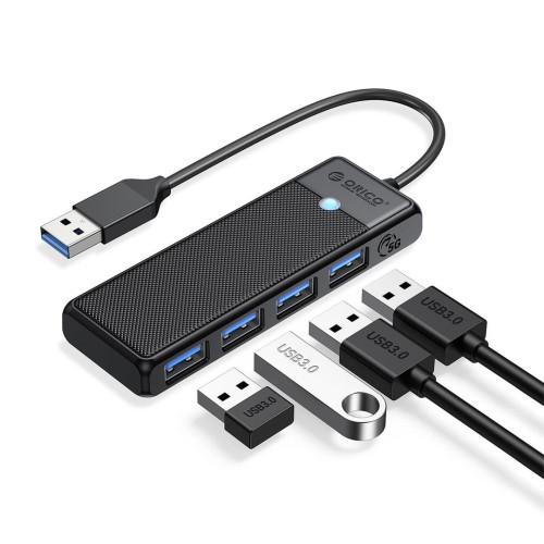 Orico Hub USB-A 4 porty USB-A 3.0 5Gbps czarny-10870788