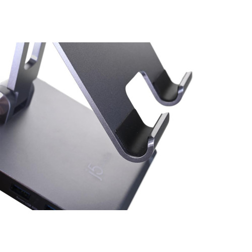 Podstawka ergonomiczna do iPad Pro ze stacją dokującą j5create Multi-Angle Stand with Docking Station for iPad Pro USB-C 1x4K HDMI/2xUSB 3.1/1xUSB-C/ Card Reader/ 3.5mm combo audio jack; kolor srebrny JTS224-N-10892595