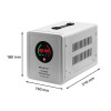 Qoltec Zasilacz awaryjny Pure Sine Wave UPS | 800VA | 560W | Stała faza | Szary-10931759