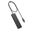 Hub 4w1 5Gbps USB-C Czarny