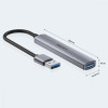 Hub USB-A; 3x USB-A 2.0; 1x USB-A 5 Gbps Aluminiowy-10964161
