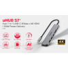 HUB USB-C 7w1 Aluminium PD 100W ; 5 Gbps ; HDMI 4K-10964173