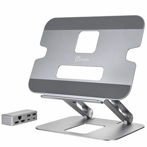 Podstawka ergonomiczna do notebooka ze stacją dokującą j5create Multi-Angle Dual HDMI Docking Stand USB-C 2xHDMI/2xUSB 3