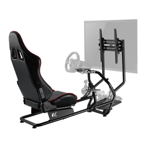 Stojak z fotelem na kierownicę wyścigową NanoRS, max 100kg, max VESA 400x400, 50 cali, RS160-10923428