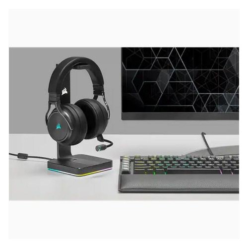 Corsair High-Fidelity Gaming Headset VIRTUOSO RGB WIRELESS XT Wireless/Wired Over-Ear Wireless Black-10936731