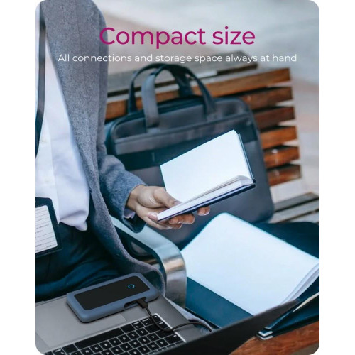 Stacja dokująca IB-DK2108M-C PD 100W, USB-C,8w1, NVMe-10960073