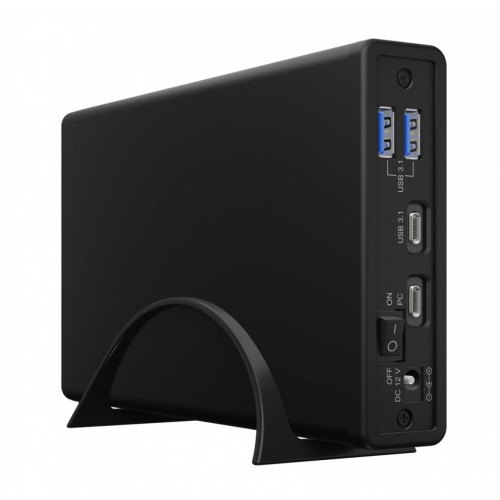Obudowa IB-382H-C31 2,5/3,5 HDD z wbudowanym HUB 1xUSB-C, 2xUSB -A, 12V2A-7835064