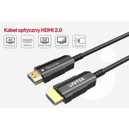 Kabel Optyczny HDMI 2.0 15m AOC 4K60Hz C11072BK-15M-10962736