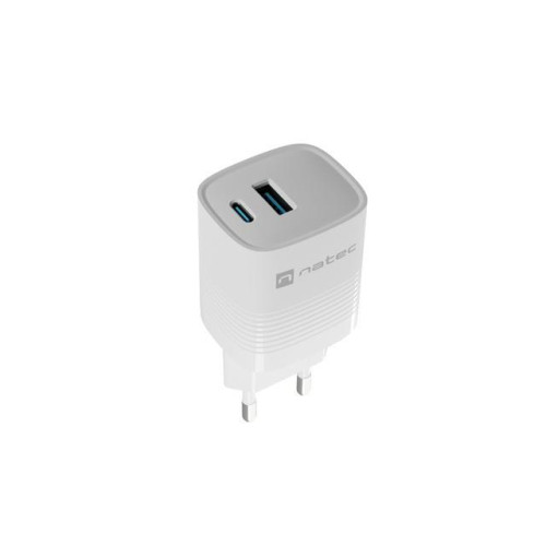 Ładowarka sieciowa Ribera GAN 1X USB-A + 1X USB-C 30W Biała-10963343