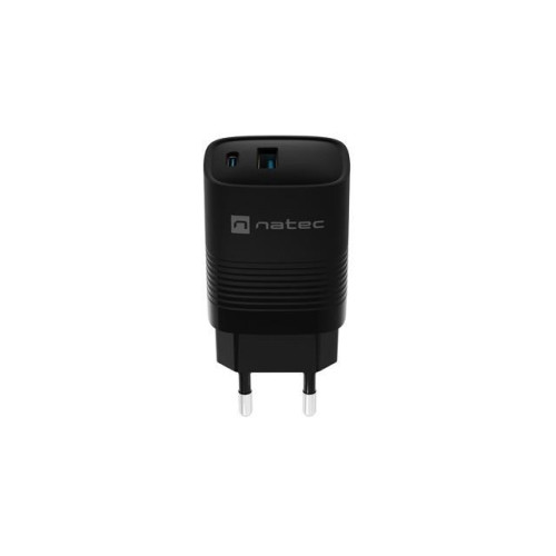 Ładowarka sieciowa Ribera GAN 1X USB-A + 1X USB-C 30W Czarna-10963355