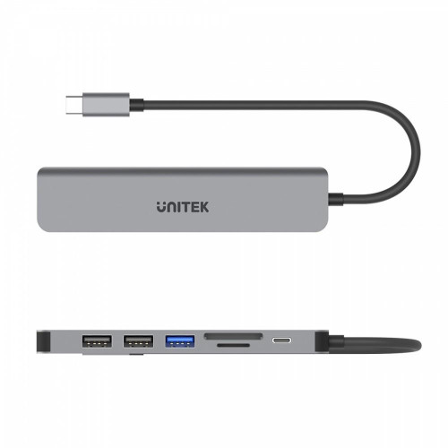 HUB USB-C 7w1 Aluminium PD 100W ; 5 Gbps ; HDMI 4K-10964176