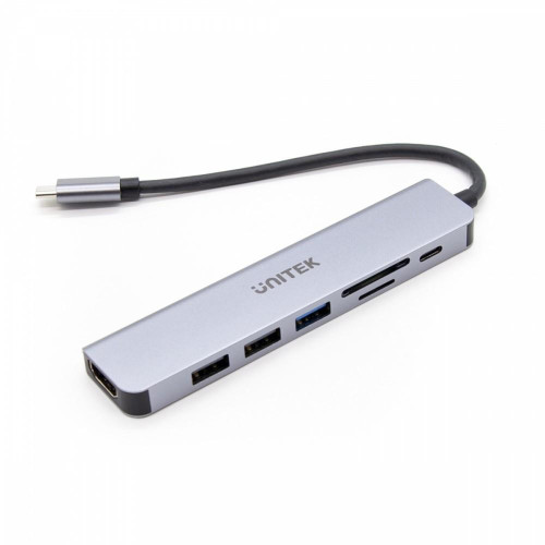 HUB USB-C 7w1 Aluminium PD 100W ; 5 Gbps ; HDMI 4K-10964178