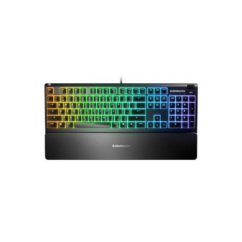SteelSeries Apex 3 Gaming Keyboard, US Layout, Wired, Black SteelSeries Apex 3 Gaming keyboard IP32 water resistant for protection against spills, Cu