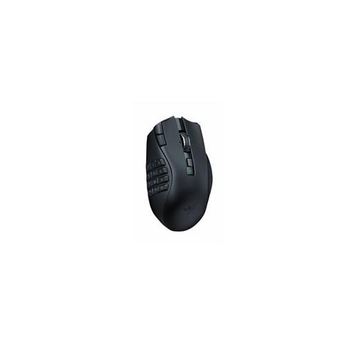 Mysz do gier Razer Naga V2 HyperSpeed, 2.4 GHz, Bluetooth, Bezprzewodowy, Czarny