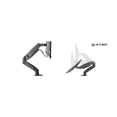 ICY BOX IB-MS303-T Stojak na monitor z podstawą montowaną na biurku do ekranu o przekątnej do 27" Raidsonic