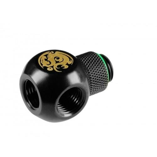 Bitspower Adapter Q-Splitter G1/4 cala męski na 3x G1/4 calowy gwint wewnętrzny - obrotowy, czarny mat-11009414