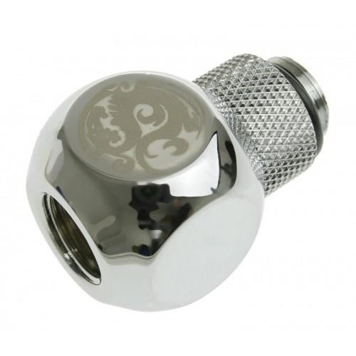 Bitspower Adapter T-Splitter G1/4 cala męski na 2x G1/4 calowy gwint wewnętrzny - obrotowy, TII, srebrny połysk-11009522