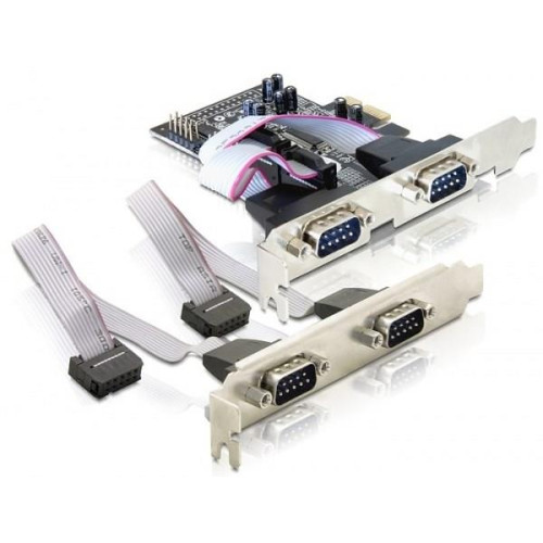 IO Delock PCIe 4x szeregowy RS-232 LP z uchwytem niskoprofilowym-11046947