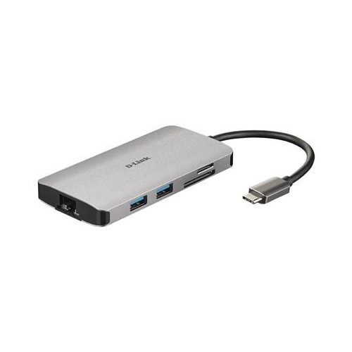D-Link | 8-in-1 USB-C Hub with HDMI/Ethernet/Card Reader/Power Delivery | DUB-M810 | USB hub | Warranty month(s) | USB