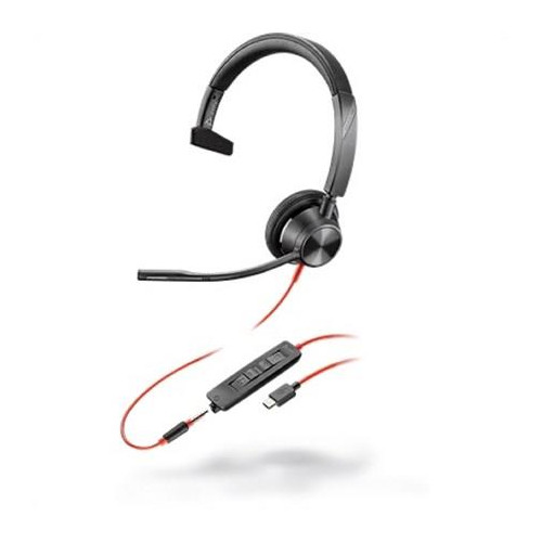 Poly Blackwire 3315, BW3315-M USB-C Poly | USB-C Headset | Built-in microphone | Yes | Black | USB Type-C | Wired | Blac