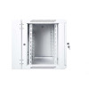 Szafa wisząca dwusekcyjna 19 9U 501/600/550mm, drzwi szklane, szara (RAL 7035), zmontowana-1117473