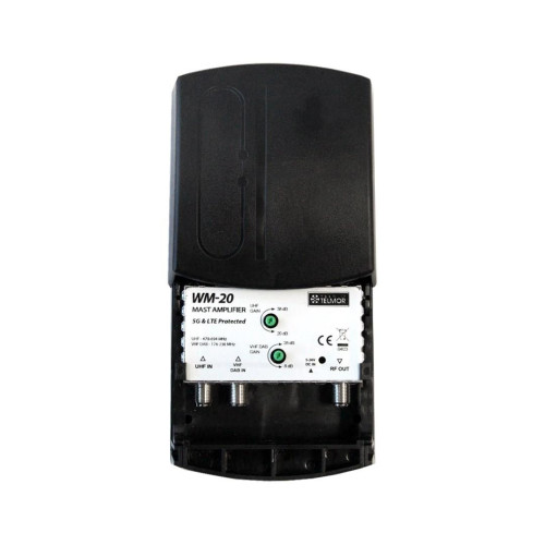 Wzmacniacz masztowy WM-20 UHF VHF DVB-T2 5G PROTECTED Telkom Telmor-11142986