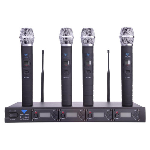 Mikrofon PLL-400 UHF 4 kanały (4 mikrofony do ręki)-11147121