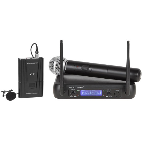 Mikrofon VHF 2 kanały WR-358LD (1 x mik. do ręki + 1x klip)-11147123